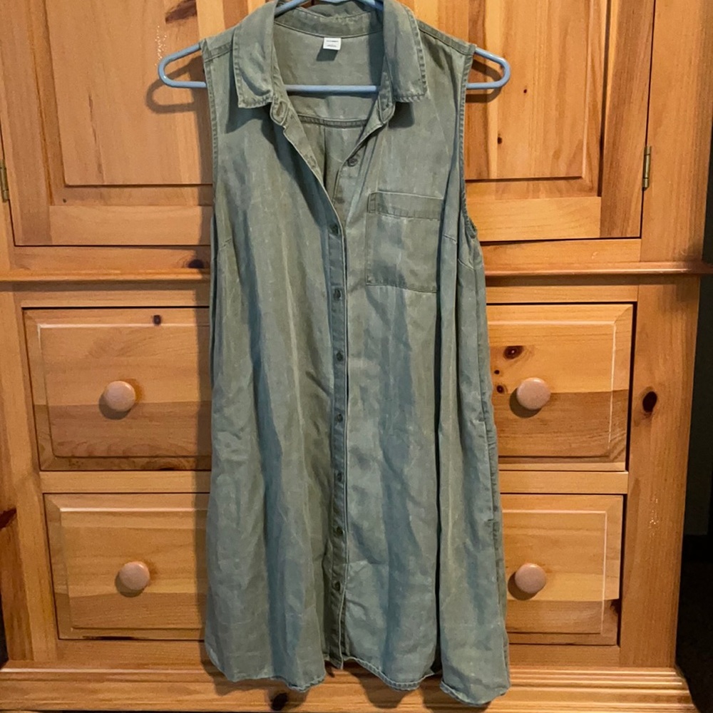 Olive green tunic top